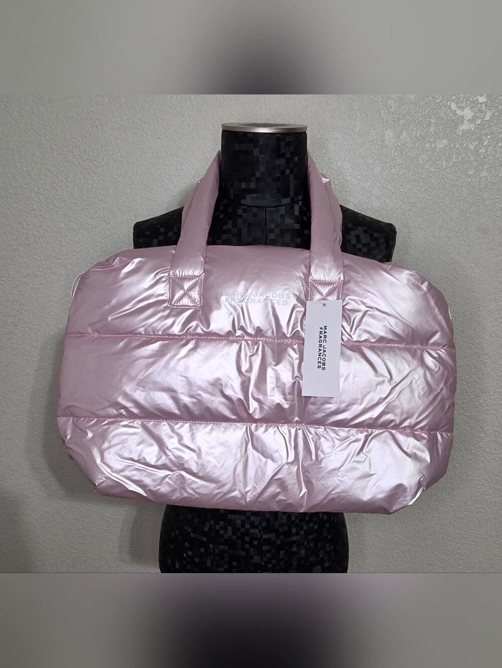 Marc Jacobs Metallic Light Pink Quilted Tote